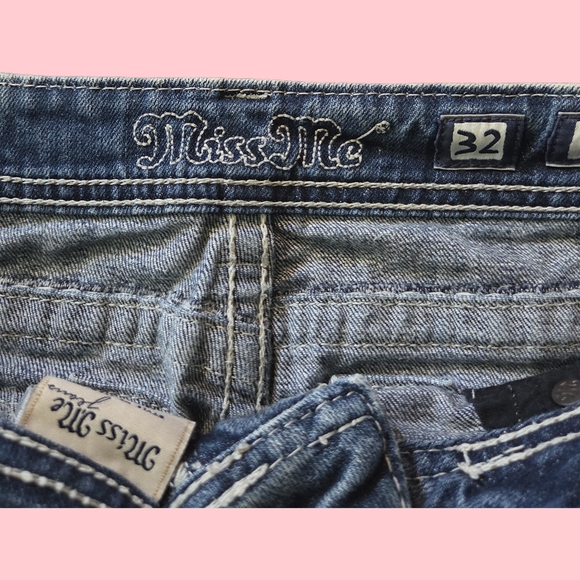 Miss Me Blue Denim Mini Skirt Casual - Picture 2 of 4